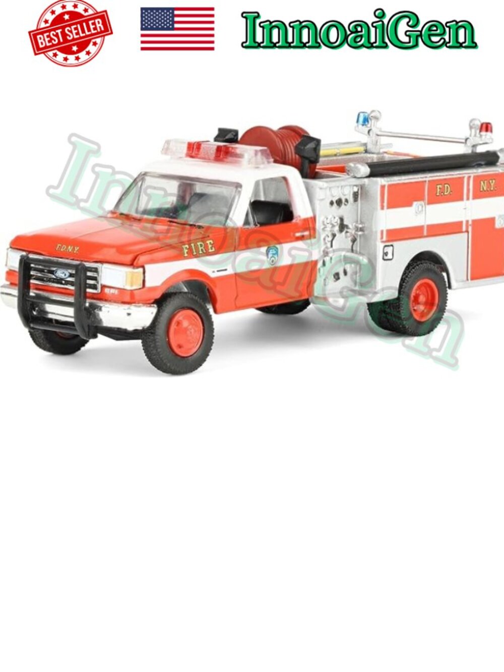 Greenlight FDNY 160th Anniversary 1987 Ford F-350 Mini Pumper Fire Truck Diecast